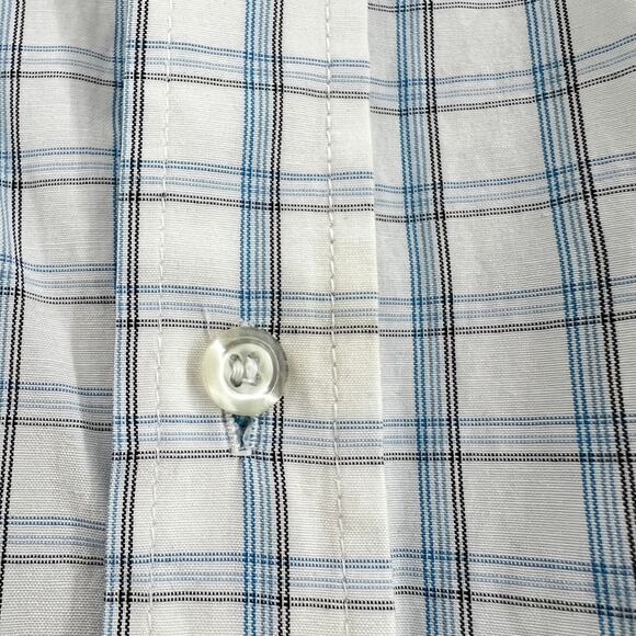 Montage Collection Mens Plaid‎ Lightweight Button Up Shirt L No Surrender Scull - Picture 4 of 8